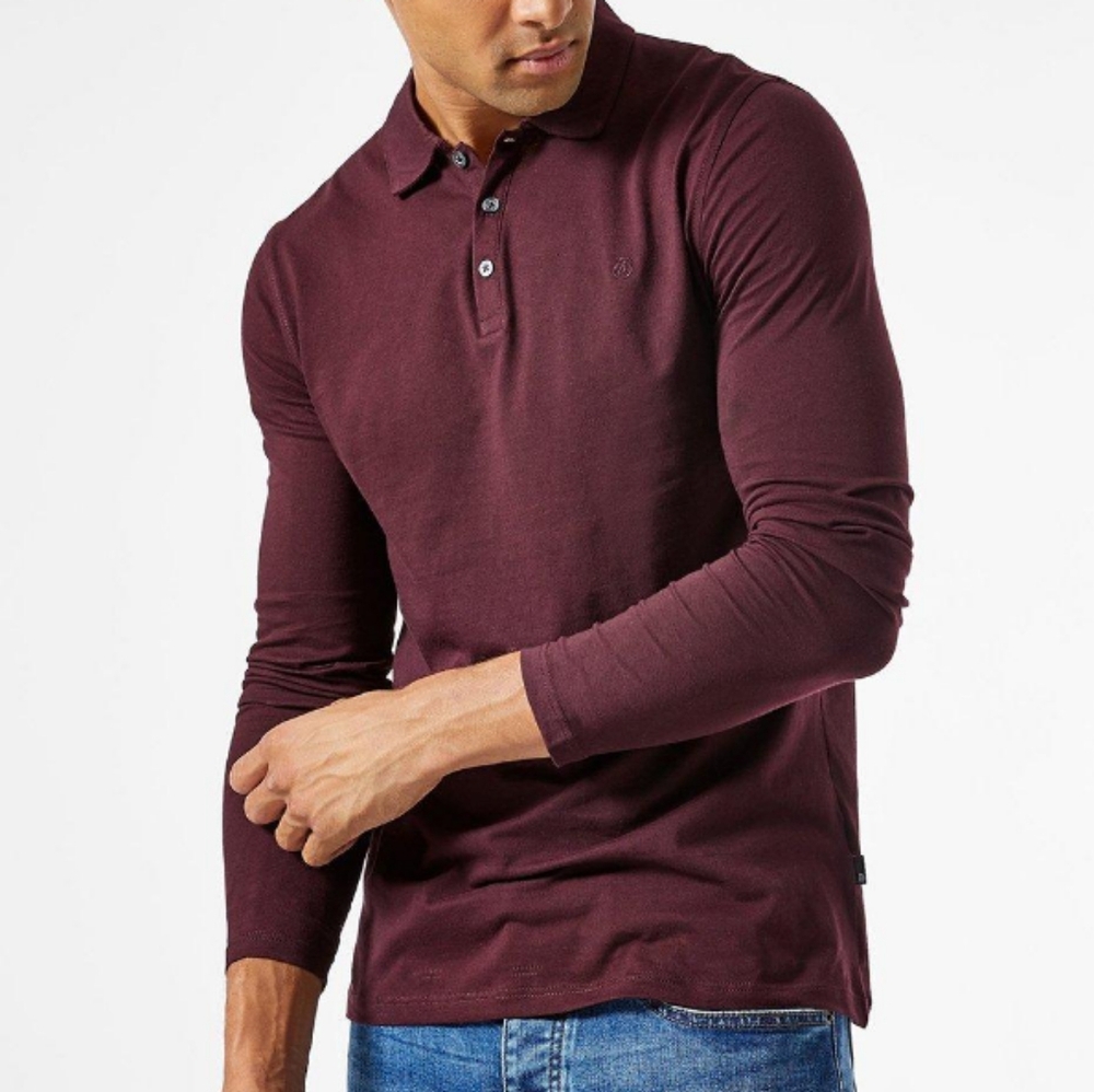 ASOS Long Sleeve Jersey Polo
